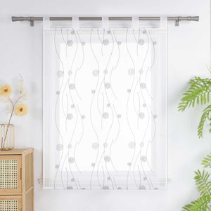 Roman Shade with Circle Pattern - sand, W x H 80 x 140cm