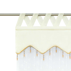 Roman Shade with Decorative Valance and Embroidery 1 Piece