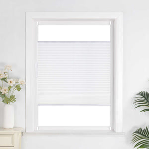 Pleated Blind White Pleated Blind Polyester 1 Piece - White, W x H 45 x 110cm