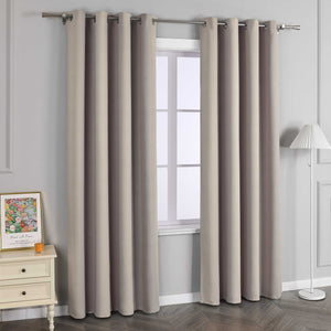 Blackout Grommet Curtain Gradient Thermal Minimalist Style 1 Piece