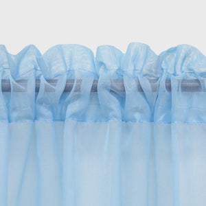Cafe Curtain with Rod Pocket Gatherable 2 Pieces