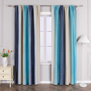Blackout Curtain with Rod Pocket Gradient 1 Piece