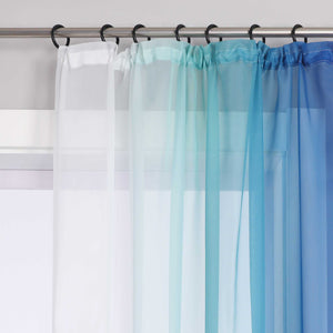 Sheer Curtains with Gradient Set of 2