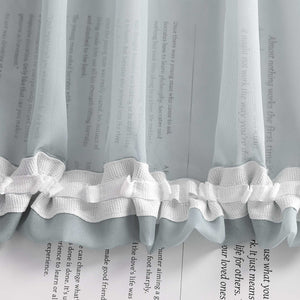 Sheer Curtains with Gradient Set of 2 - Gray, Curtain Tape