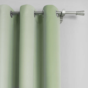 Blackout Grommet Curtain Gradient Thermal Minimalist Style 1 Piece - Gray, H x W 225 x 135 cm