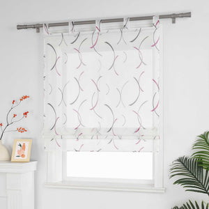 Roman Shade with Printed Clip Design - Purple, W x H 100 x 140cm
