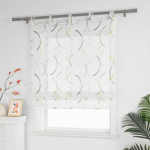 Roman Shade with Printed Clip Design
