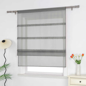 Roman Shade Voile for Kitchen Sheer 1 Piece - Sand, W x H 140 x 140cm
