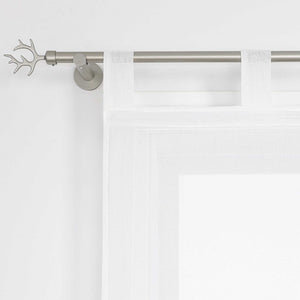 White Roman Shade in Linen-Look