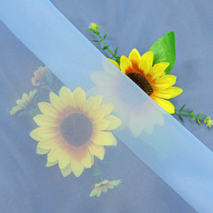 Cafe Curtain with Rod Pocket Gatherable 2 Pieces
