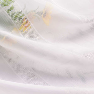 Tab-Top Curtain with Stripes Solid Color Sheer Light-Filtering