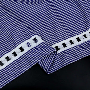 Cafe Curtains in Country Style with Check Pattern Set of 2