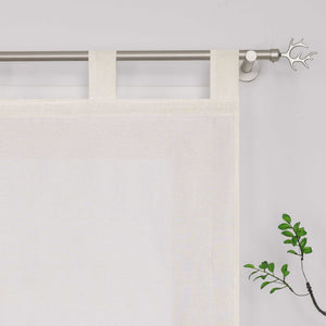 Roman Shade with Tab-Top Hanging Kitchen Curtains 1 Piece