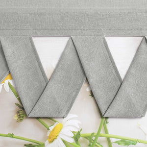 Delien White Roman Shade with Tab-Top Hanging