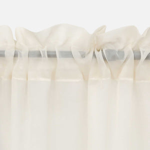 Cafe Curtain with Rod Pocket Gatherable 2 Pieces