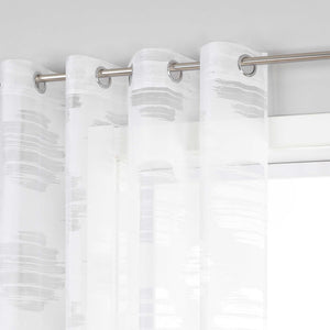 Curtain with Wavy Circle Pattern - Grommet Hanging