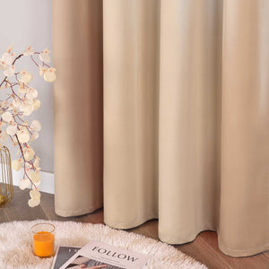 Blackout Curtain with Gradient Grommet Curtain Panel 1 Piece - Purple, H x W 225 x 135cm