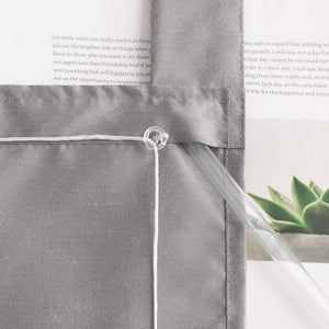 Roman Shade with Tab-Top Hanging Kitchen Curtains 1 Piece - Brown, W x H 120 x 140cm
