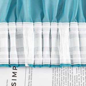 Curtain with White Circle Pattern & Drawstring (1 Piece)