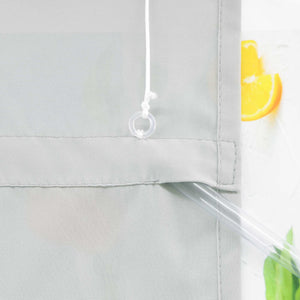 Roman Shade in Solid Color with Rod Pocket - Gray, W x H 120 x 140cm