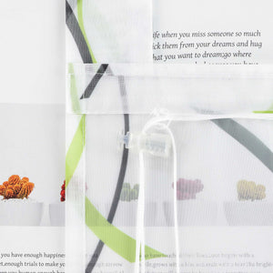 Roman Shade with Printed Clip Design