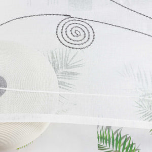 Roman Shade with Circle Pattern and Hook Hanging