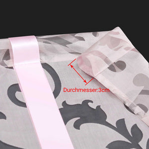 Roman Shade with Rod Pocket with Floral Pattern 1 Piece - Gray, W x H 60 x 140cm