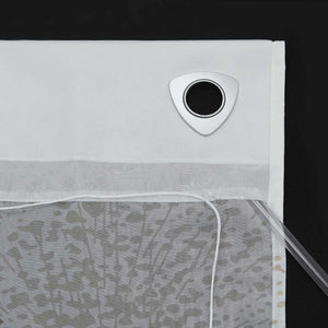 Roman Shade with Tree Motif Print and U-Hooks 1 Piece
