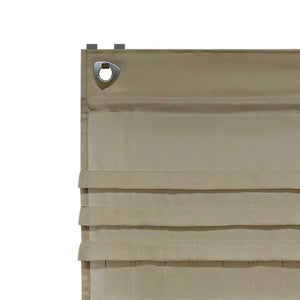 Roman Shade with U-Hooks Striped Pattern Solid Color 1 Piece - Brown, W x H 120 x 140cm