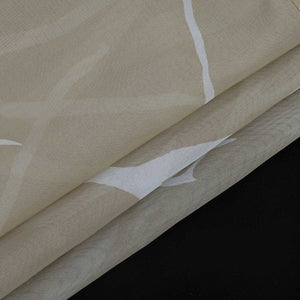 Cafe Curtain Semi-Sheer with Pattern 1 Piece - Brown, H x W 60 x 90cm