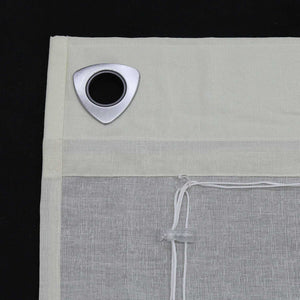 Roman Shade with U-Hooks Striped Pattern Solid Color 1 Piece - Gray, W x H 140 x 140cm