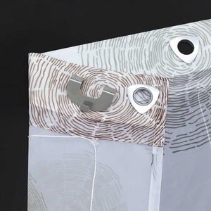 Roman Shade with U-Hooks Height-Adjustable with Tree-Ring Pattern 1 Piece