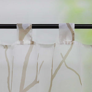 Cafe Curtain Semi-Sheer with Pattern 1 Piece - Sand, H x W 60 x 90cm