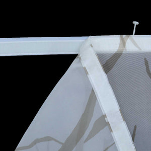 Tab-Top Curtain Panel with Branch Pattern Light-Filtering Set of 2 - Gray, H x W 225 x 57 cm