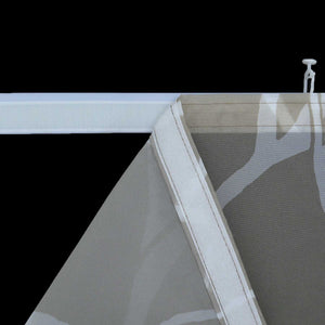 Tab-Top Curtain Panel with Branch Pattern Light-Filtering Set of 2