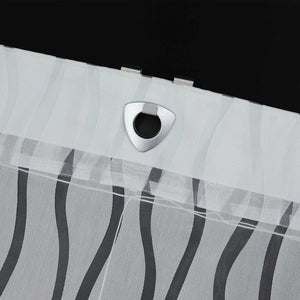 Roman Shade with U-Hooks with Wave Pattern and Decorative Folds Light-Filtering 1 Piece