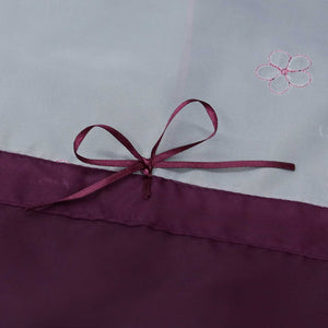 Roman Shade with Rod Pocket Voile Kitchen Curtains Modern with Embroidery Sheer 1 Piece - Purple, W x H 100 x 140cm