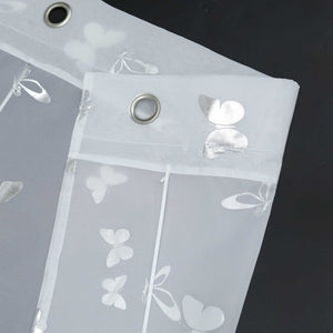 Roman Shade with V-Shaped Tabs with Vibrant Butterfly Pattern 1 Piece