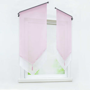 Cafe Curtain with Rod Pocket Voile with Tassel 1 Piece - Green, W x H 60 x 120cm