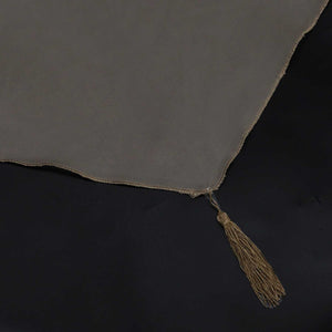 Cafe Curtain with Rod Pocket Voile with Tassel 1 Piece - Brown, W x H 80 x 150cm