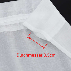 Cafe Curtain Set of 2 with Rod Pocket Short Curtains in Linen-Look Fabric