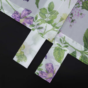 Roman Shade with Tab Tops with Butterfly Pattern Sheer