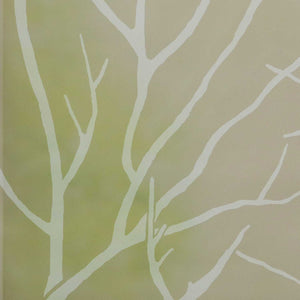 Roman Shade with U-Hooks Semi-Sheer Branch Pattern Light-Filtering 1 Piece