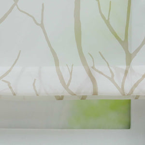 Roman Shade with U-Hooks Semi-Sheer Branch Pattern Light-Filtering 1 Piece