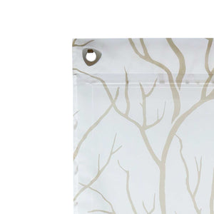 Roman Shade with U-Hooks Semi-Sheer Branch Pattern Light-Filtering 1 Piece