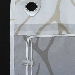 Roman Shade with U-Hooks Semi-Sheer Branch Pattern Light-Filtering 1 Piece