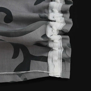 Curtain with Floral Pattern Light-Filtering Curtain Panel 1 Piece - Tab-Top Panel, Gray