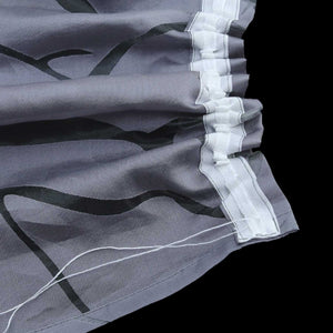 Curtain with Branch Pattern Light-Filtering Garden Style 1 Piece