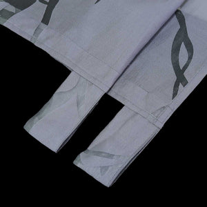 Tab-Top Curtain Panel with Branch Pattern Light-Filtering Set of 2 - Gray, H x W 245 x 57 cm