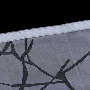 Hook-and-Loop Sliding Panel Curtains with Coarse Branch Pattern Light-Filtering Set of 2 - Gray, H x W 245 x 57 cm